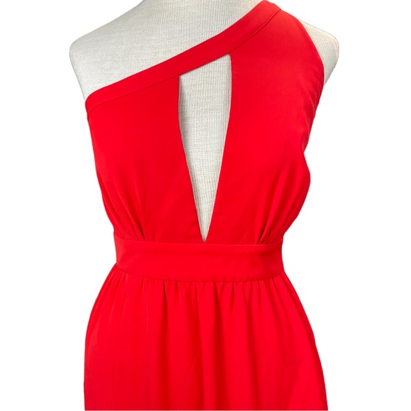 Dress The Population NWOT RARE  'Bea' Keyhole Bodice Gown in Red Size XS - Picture 9 of 11